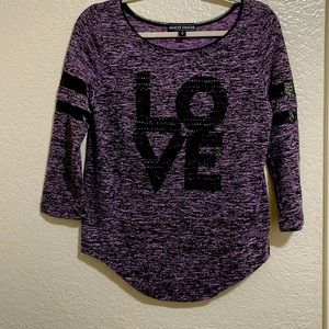 Beautiful Purple pepper colored full sleeve top for Women Large Size